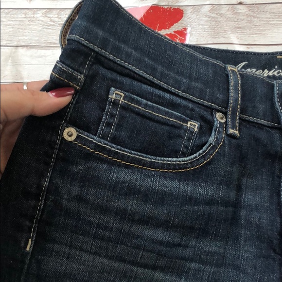 American Eagle High Waisted Shortie Denim Shorts - Picture 3 of 15